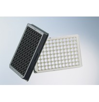 MICROPLATE, 96 WELL, PS, F-BOTTOM (CHIMNEY WELL) µCLEAR®, WHITE, HIGH BINDING, STERILE, 10 PCS./BAG 